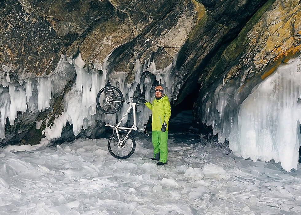 велопоход по льду байкала