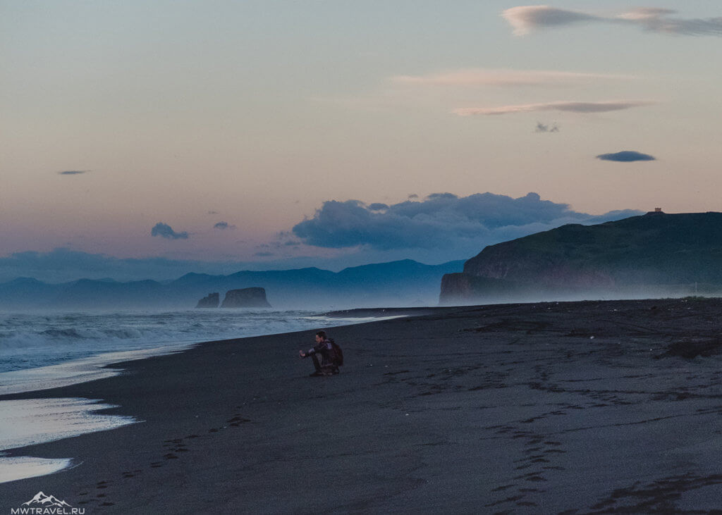 Поход по Камчатке: закат океан халактырский пляж