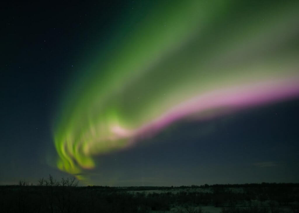 Северное сияние над Ловозером