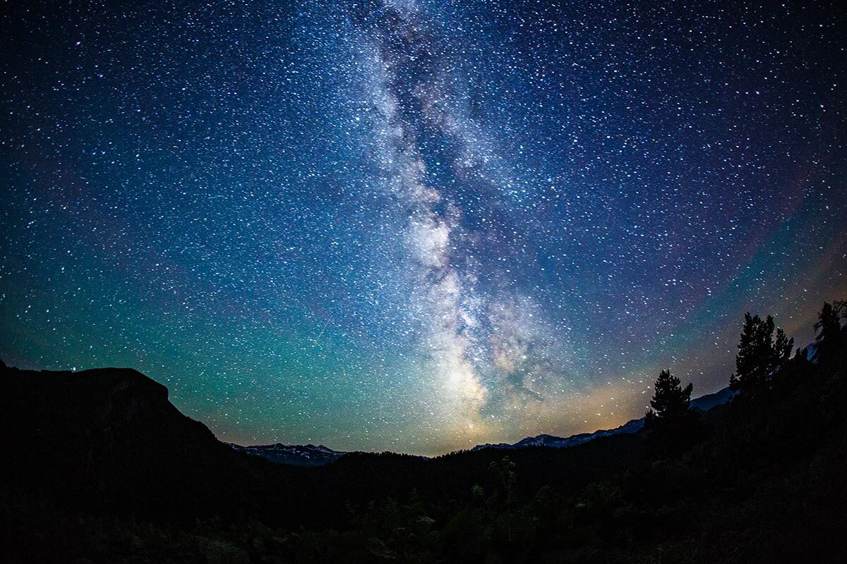 Архыз ночное небо звездопад